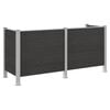 vidaXL Plot pre odpadkov&yacute; k&ocirc;&scaron; Siv&aacute; 237 x 85 x 115 cm Hlin&iacute;k a WPC