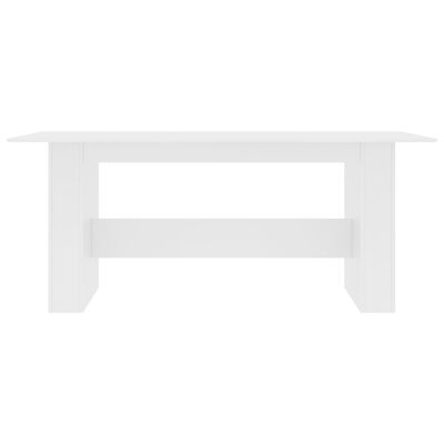 vidaXL Jedálenský stôl biely 180x90x76 cm drevotrieska