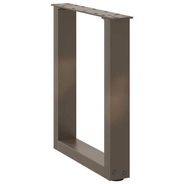 vidaXL Nohy konferenčného stolíka v tvare U, 2 ks, prírodná oceľ, 38 x (42-43) cm, oceľ