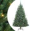 vidaXL Umel&yacute; Skl&aacute;pac&iacute; Vianočn&yacute; Stromček Zelen&aacute; 210 cm PVC a kov