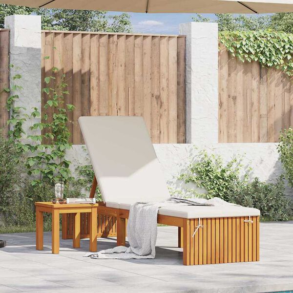 vidaXL Lehátko 1-osoba Hnedá 200 x 55 x 94 cm Akáciový masív