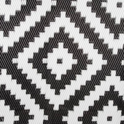 Bo-Camp Vonkajší koberec Chill mat Lewisham 2,7x2 m L, čierno biely