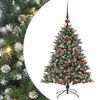 vidaXL Umel&yacute; vianočn&yacute; stromček Zelen&aacute; 120 cm PVC, plast a oceľ