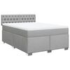 vidaXL Boxspring posteľ s matracom bledosiv&aacute; 140x200 cm l&aacute;tka
