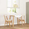 vidaXL Jedálenské stoličky s vankúšmi 2 ks Guma z masívneho dreva