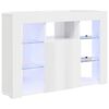 vidaXL Rohov&yacute; LED TV kabinet N&aacute;stenn&yacute; Vysoko leskl&aacute; biela 100x40x68cm