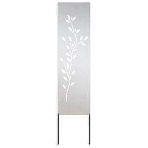 vidaXL Z&aacute;hradn&aacute; clona na s&uacute;kromie Kvetinov&yacute; Strieborn&aacute; 32 x 140 cm