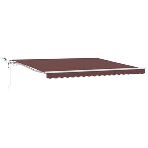 vidaXL Automaticky zaťahovacia mark&iacute;za s LED hned&aacute; 400x300 cm