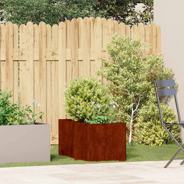 VidaXL kvetin&aacute;č Rusty Oceľ odoln&aacute; voči poveternostn&yacute;m vplyvom