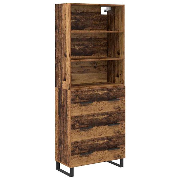 vidaXL Highboard Star&eacute; drevo 69,5 x 34 x 180 cm Kompozitn&eacute; drevo