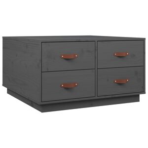 vidaXL Konferenčn&yacute; stol&iacute;k siv&yacute; 80x80x45 cm borovicov&yacute; mas&iacute;v