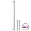 vidaXL Rukov&auml;te na skrinku 10 ks strieborn&eacute; 320 mm nehrdzavej&uacute;ca oceľ