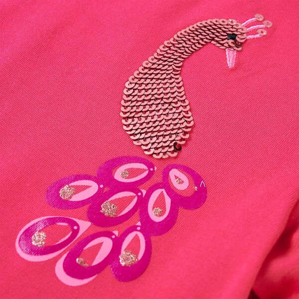 Detsk&eacute; tričko s dlh&yacute;mi ruk&aacute;vmi žiarivo ružov&eacute; 128