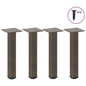 vidaXL Nohy konferenčn&eacute;ho stol&iacute;ka 4 ks, pr&iacute;rodn&aacute; oceľ, 42-44 cm, oceľ