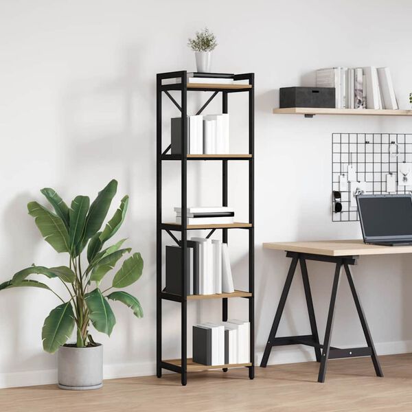 vidaXL Reg&aacute;l na knihy Remeseln&yacute; dub 40 x 30 x 155 cm Kompozitn&eacute; drevo