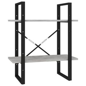 vidaXL Knižnica s 2 policami bet&oacute;novo siv&aacute; 60x30x70cm kompozitn&eacute; drevo
