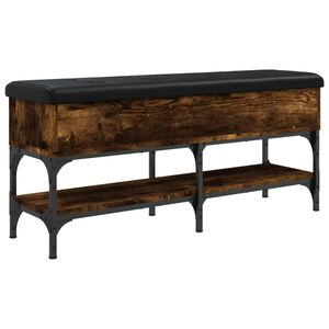 vidaXL Lavička na top&aacute;nky dymov&yacute; dub 102x32x45 cm kompozitn&eacute; drevo