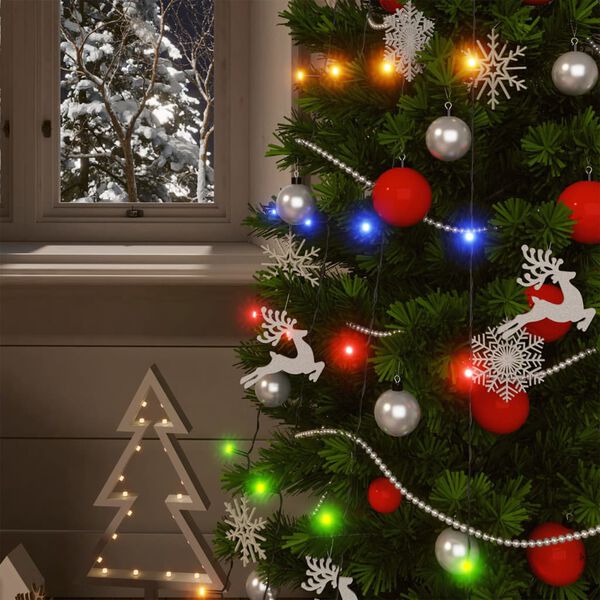 vidaXL Solárne svetlá 2 ks 2x200 LED farebné vnútorné vonkajšie