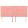 vidaXL Čelo postele ružov&eacute; 180x5x118/128 cm zamatov&eacute;