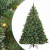 vidaXL Umel&yacute; vianočn&yacute; stromček s 300 LED-i Zelen&aacute; 210 cm PE a PVC