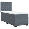 vidaXL Posteľný rám boxspring s matracom tmavosivý 90x200 cm zamat