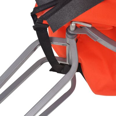 vidaXL Cyklovozík na batožinu s taškou, oranžový a čierny