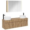 vidaXL Set kabinetov do k&uacute;peľne 4 pcs Dub artisan Kompozitn&eacute; drevo