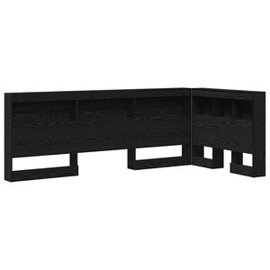 vidaXL &Uacute;ložn&eacute; čelo s poličkou Čierny dub 80 cm Kompozitn&eacute; drevo