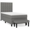 vidaXL Boxspring posteľ s matracom tmavosiv&aacute; 90x200 cm l&aacute;tka