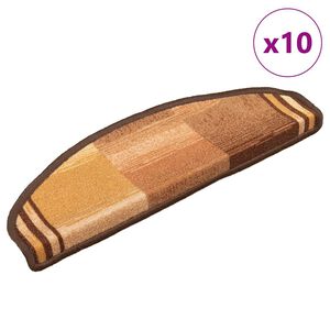 vidaXL N&aacute;&scaron;ľapy na schody samolepiace 10 ks 65x21x4 cm hned&eacute;