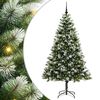 vidaXL Umel&yacute; vianočn&yacute; stromček s umel&yacute;m snehom 300 LED Tepl&aacute; biela
