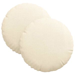 vidaXL Vank&uacute;&scaron;e na sedenie 2 ks Kord&uacute;rov&aacute; tkanina Kr&eacute;mov&aacute; &Oslash;30 x 13 cm