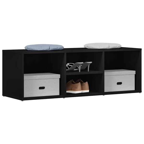 vidaXL Skrinka na top&aacute;nky čierna 105x35x35 cm kompozitn&eacute; drevo
