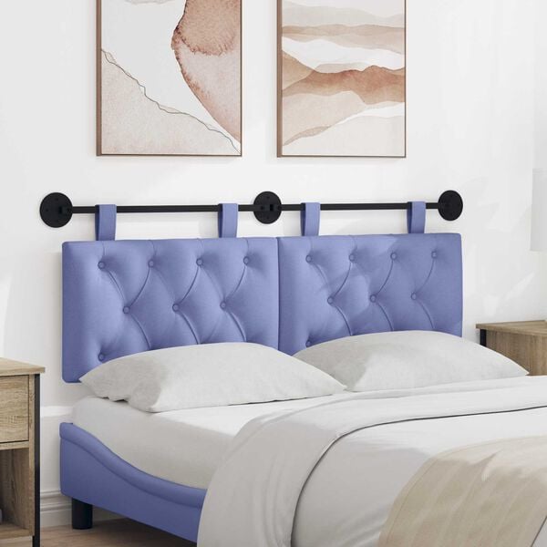 vidaXL Z&aacute;vesn&aacute; Čel&aacute; N&aacute;stenn&yacute; Modr&aacute; dž&iacute;novina 130 x 55 x 7 cm l&aacute;tka