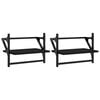 vidaXL N&aacute;stenn&eacute; police s tyčami 2 ks čierne 40x25x30 cm