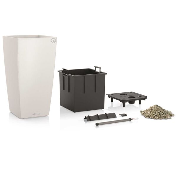 LECHUZA Kvetin&aacute;č Cubico Color 40 ALL-IN-ONE biely 13150