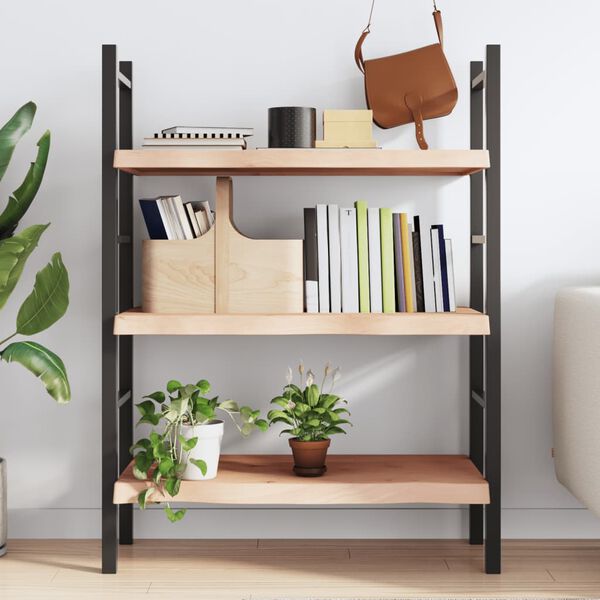 vidaXL Nástenná polica 80x40x(2-6) cm neošetrený dubový masív