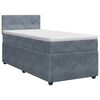 vidaXL Posteľ boxspring s matracom Tmavosiv&aacute; 90 x 190 cm Zamat