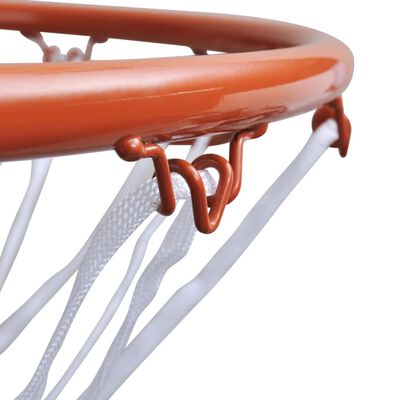 vidaXL Basketbalový kôš, obruč so sieťou, oranžová 45 cm