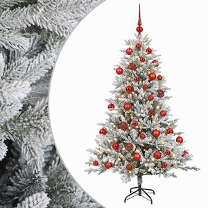 vidaXL Umel&yacute; vianočn&yacute; stromček s vianočn&yacute;mi guľami 120 cm 150 LED