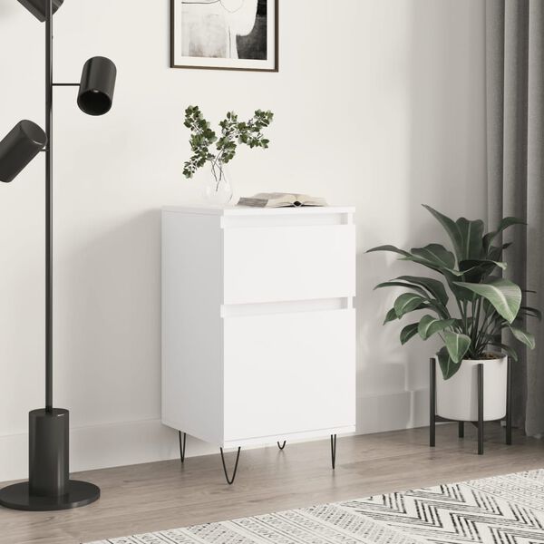 vidaXL Komoda biela 40x35x70 cm kompozitné drevo