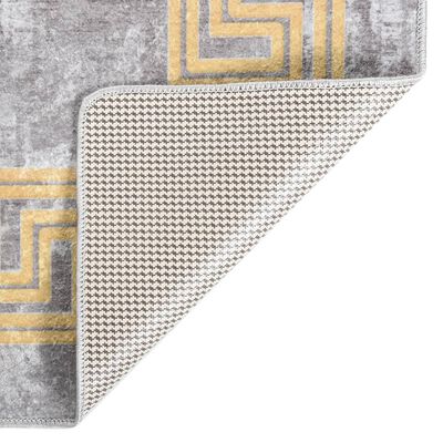 vidaXL Prateľný koberec 160x230 cm sivý protišmykový