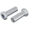 vidaXL Z&aacute;mkov&aacute; matica 2 pcs Strieborn&aacute; M6 x 25 mm Oceľ