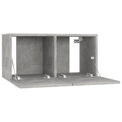 vidaXL 5-dielna súprava TV skriniek betónovo-sivá drevotrieska