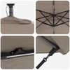 vidaXL Kantileverov&yacute; ban&aacute;nov&yacute; parasol Sivohned&aacute; 249 x 249 x 250 cm