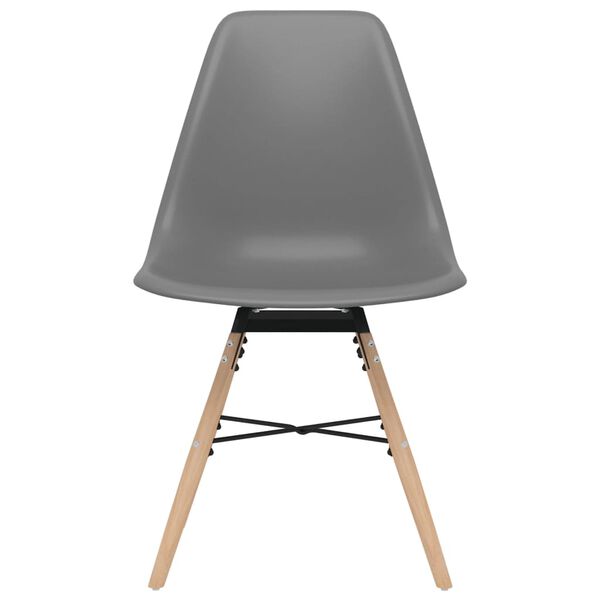 vidaXL Jed&aacute;lensk&eacute; stoličky 6 ks siv&eacute; PP