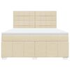 vidaXL Posteľn&yacute; r&aacute;m boxspring s matracom kr&eacute;mov&yacute; 180x200 cm l&aacute;tka