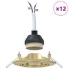 vidaXL Bodov&eacute; svetlo 12 pcs Zlat&aacute; 9 x 9 x 2.5 cm Kov