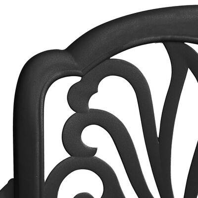 vidaXL 3-dielna sedacia bistro súprava liaty hliník čierna