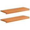 vidaXL N&aacute;&scaron;ľapy na schody 2 ks 80 x 25 x 2 cm Svetlohned&aacute;